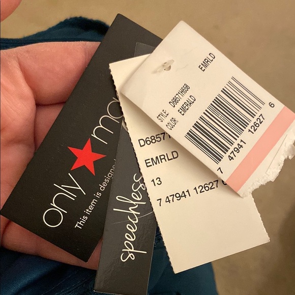 ***NWT*** SPEECHLESS EMERALD GREEN SEQUIN LACE FIT & FLARE FORMAL DRESS - Picture 10 of 14